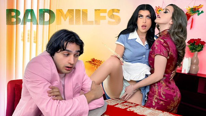 Garip Genç Ve Kötü Milf Için Ilk Kez Üçlü