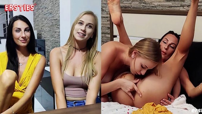 Alison G Ve Sirena, Yüksek Çözünürlüklü Öpüşme Ve Am Yalama Zevkine Dalıyorlar