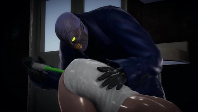 Nemesis, Jill Valentine'I Sertçe Sikip Vibratörle Boşalttı.