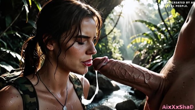Büyük Göğüslü 3d Lara Croft, Mağarada Anal Seksten Sonra Içine Boşaltılıyor.