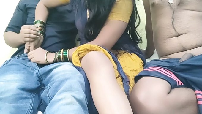 Bhabhi Veya Karısı Bir Porno Yıldızıyla Üçlü Paylaşıyor