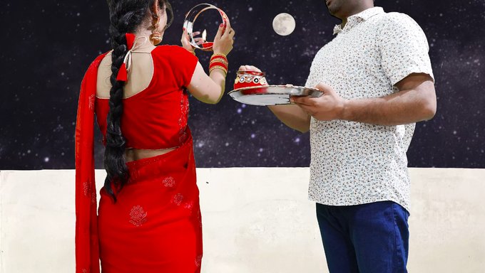 Yeni Evli Hintli Bir Kadının Açık Havada Sakso Çekmesini Izleyin