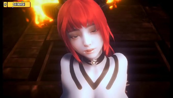 Hentai'Den 3d Anime Sahnesinde Büyük Göğüslü Ateş Ejderhası, Yoğun Tutkuyu Gözler Önüne Seriyor.