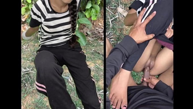 Desi Köylü Kızı, Doggy Pozisyonunda Bir Adamla Açık Havada Seksin Tadını Çıkarıyor.