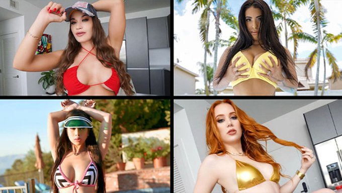 Doğal Varlıklarla Bikini Kaplı Güzellikler Sıcak Oral Derlemede