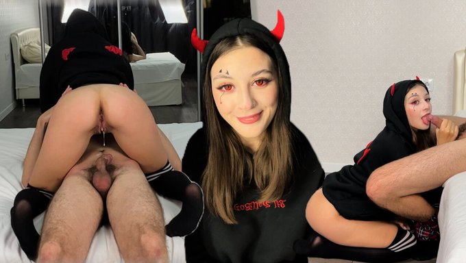 Amatör Genç Şeytan Kız Sakso Çekiyor Ve Içine Boşalıyor