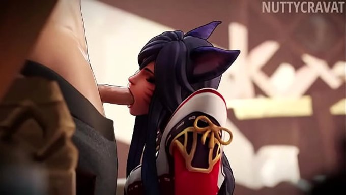 Ahri'Nin Özünü Dışarı Çıkarıyor - Bir Adamın Hayali Bu Anime Pornoda Gerçek Oluyor