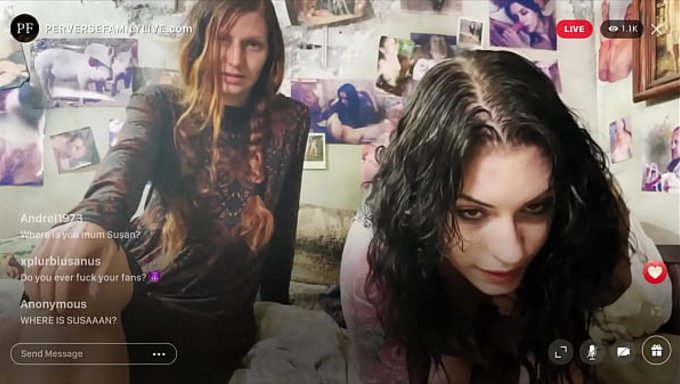 Anna De Ville Ve Lina Arian’ın Anal Boşalma Aksiyonuyla Sapık Aile Online Şovu