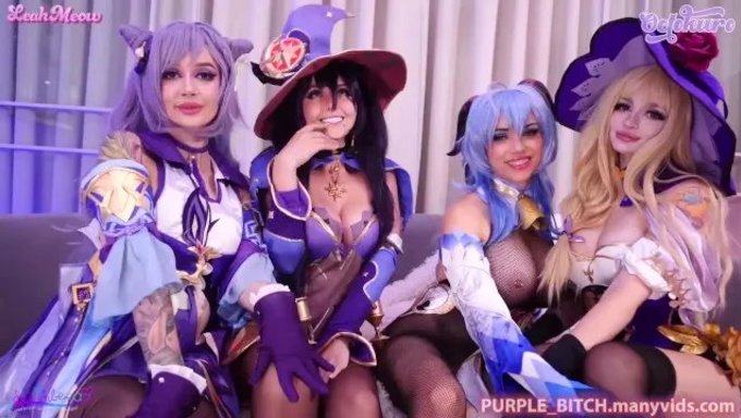 Anal Orgiye Katılan Bir Grup Genshin Impact Kızının Tanıtım Videosu