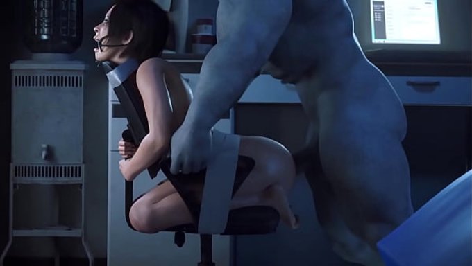 Ziyaretçisinden Büyük Bir Alet Beklemiyordu. 3d Seks